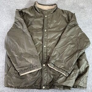 Vintage Eagles Ridge Jacket Mens 3x Insulated Snap Front Green Made In Russia